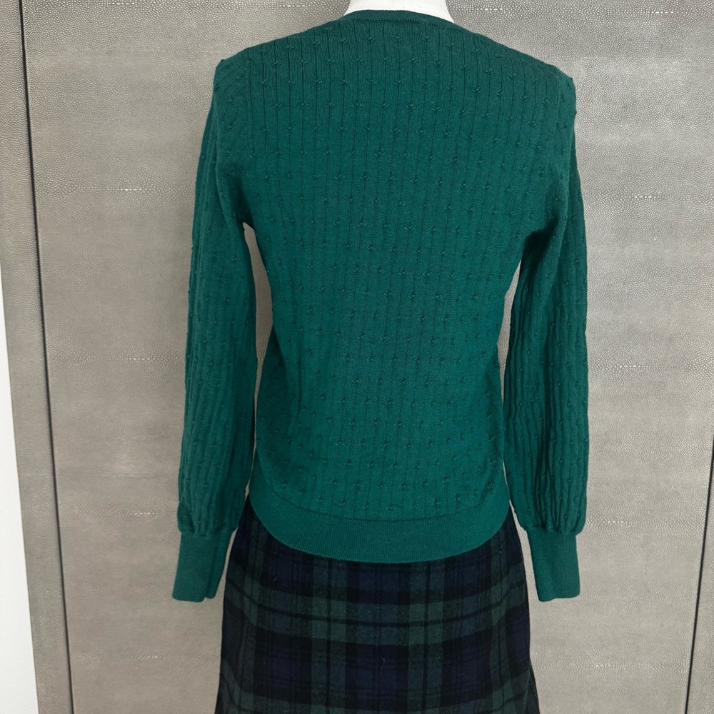 Sezane Zoe Emerald Green Merino Sweater XS - Picture 6 of 6